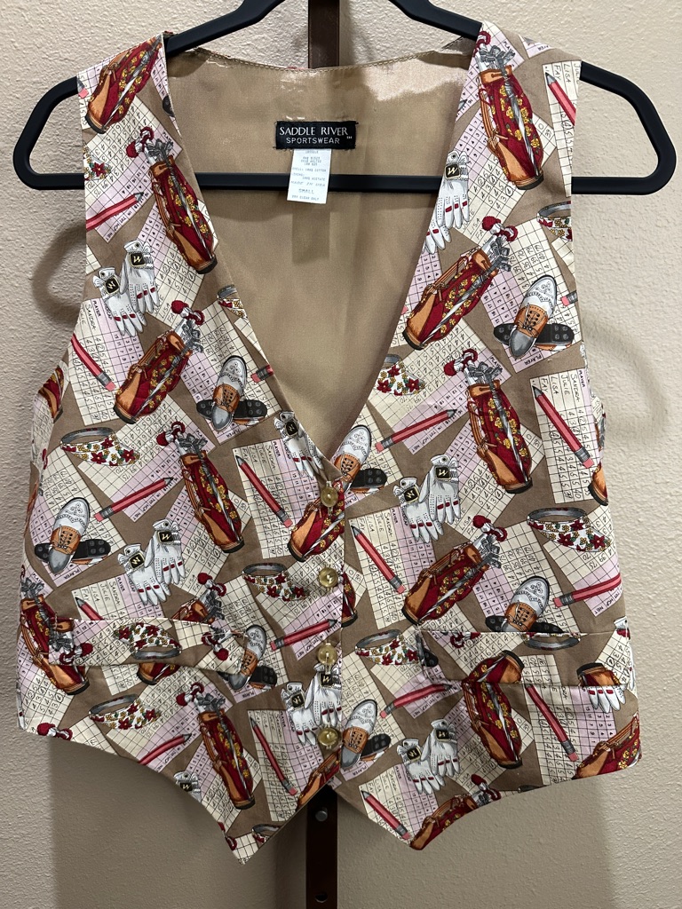 Women&acirc;s Golf VestWaistcoat Kitchy Design Masters Lpga Pga Vintage